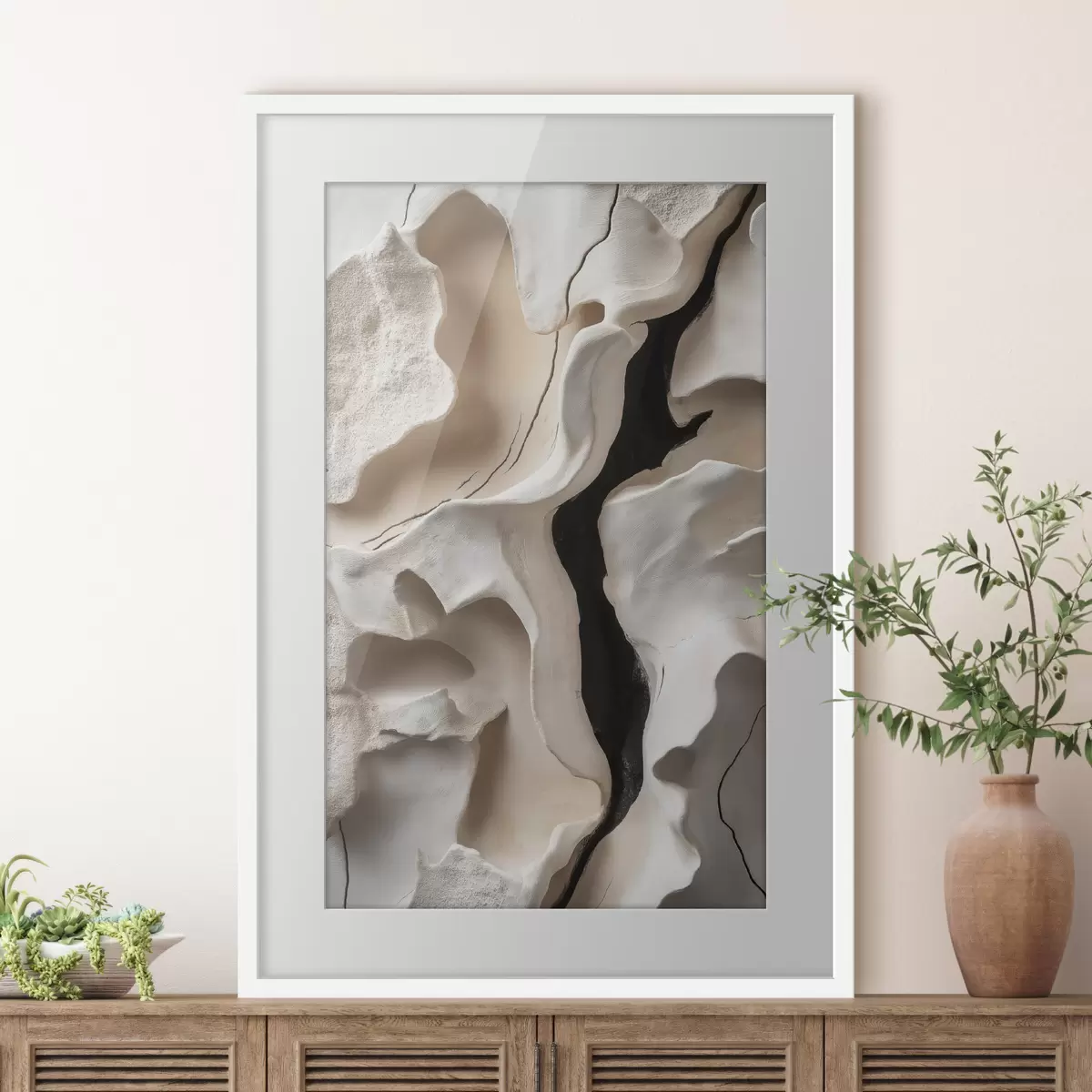 Poster Rilievo astratto con forme organiche leggere f49687