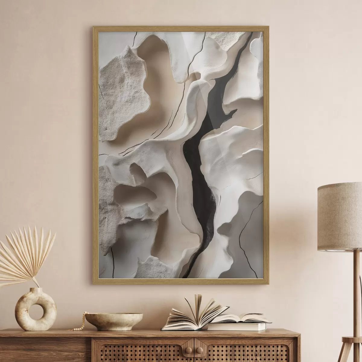 Poster Rilievo astratto con forme organiche leggere f49687