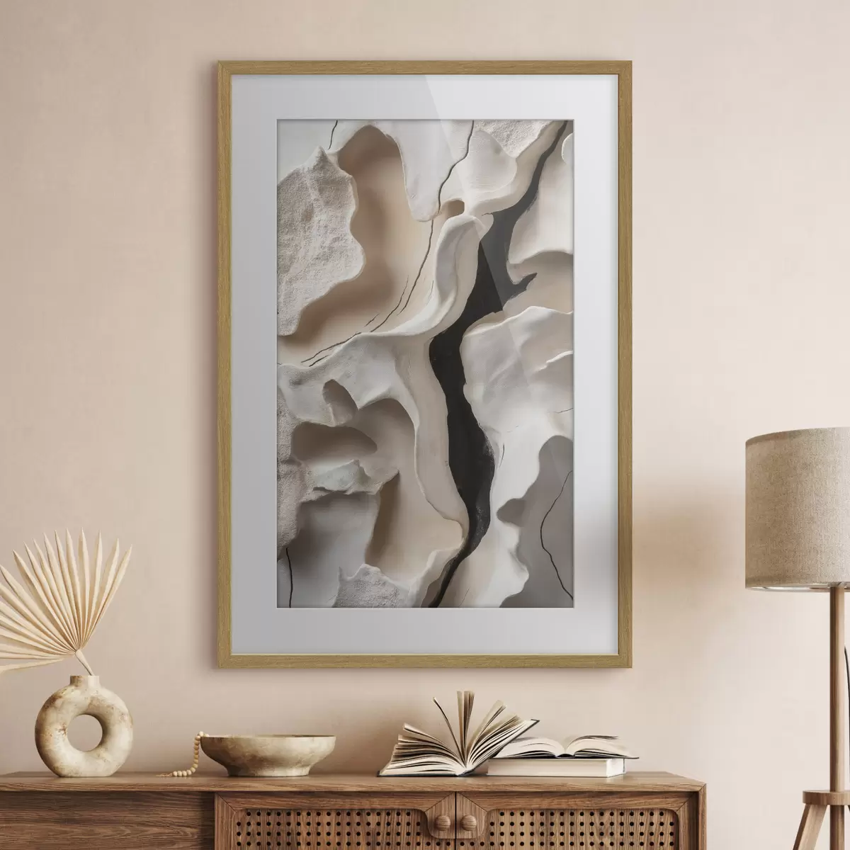 Poster Rilievo astratto con forme organiche leggere f49687