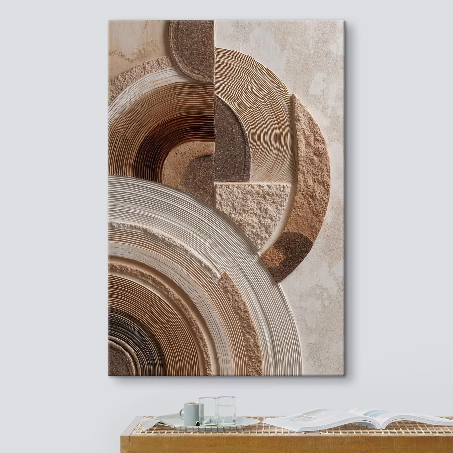 carta da parati Cerchi astratti con texture diverse nr. s49685
