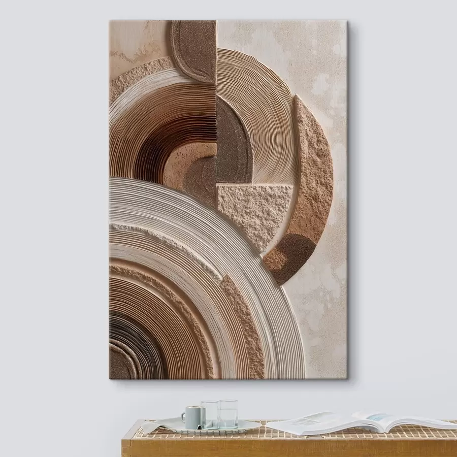 carta da parati Cerchi astratti con texture diverse nr. s49685