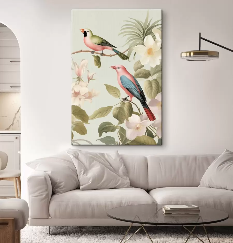 carta da parati Colibrì in un giardino in fiore nr. s49733