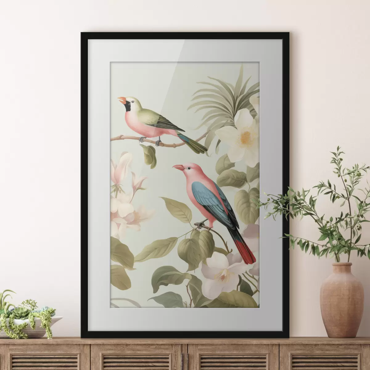 Poster Colibrì in un giardino in fiore f49733