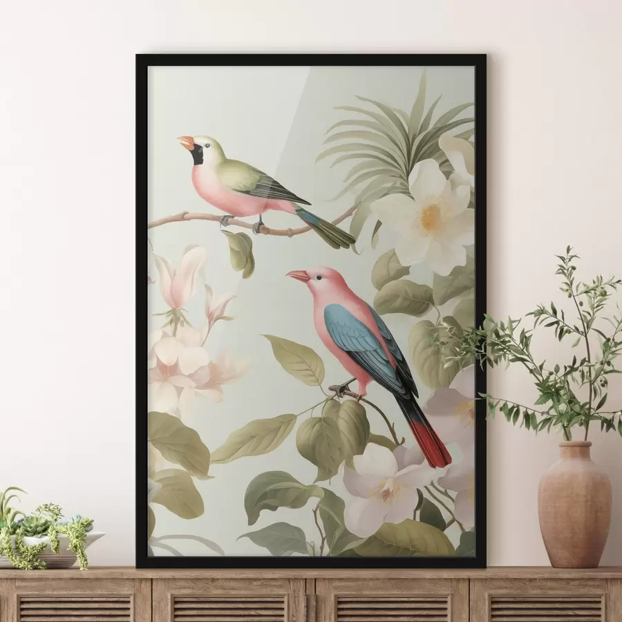 carta da parati Colibrì in un giardino in fiore nr. f49733