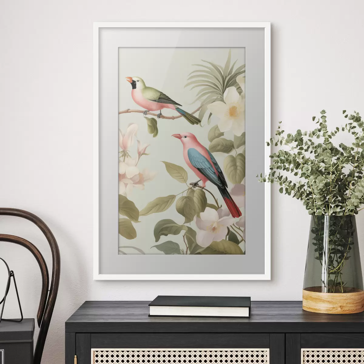 Poster Colibrì in un giardino in fiore f49733
