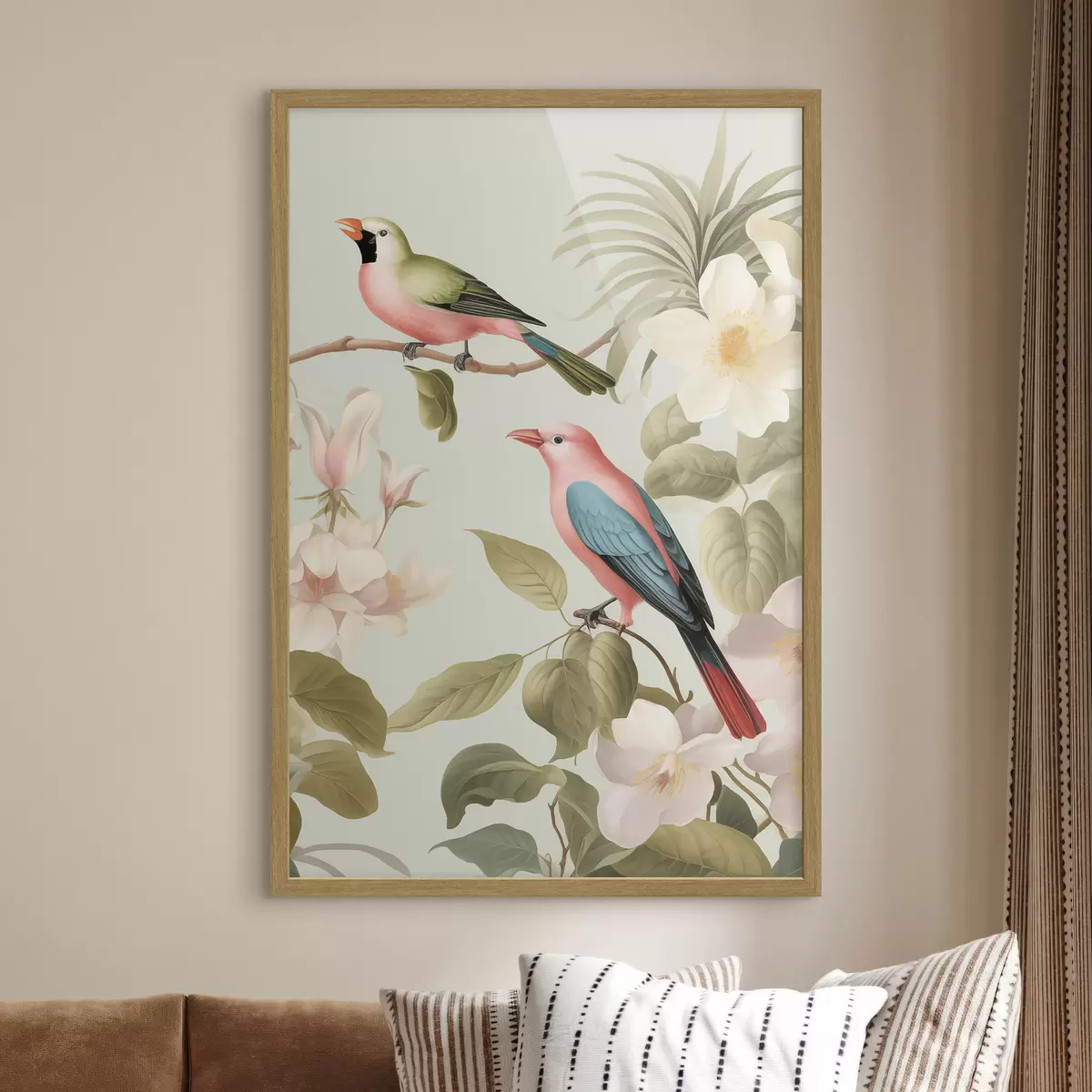 Poster Colibrì in un giardino in fiore f49733