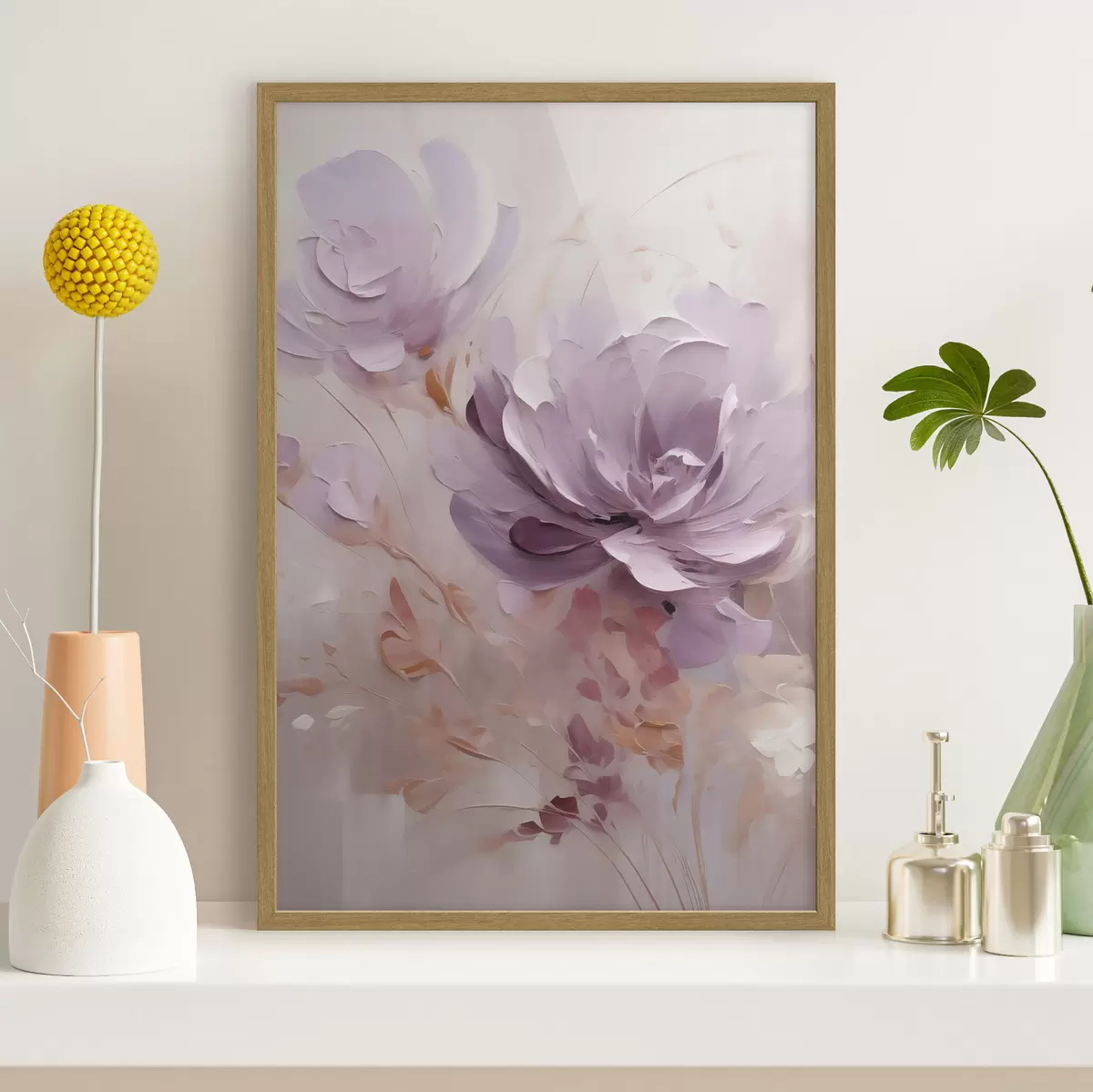 Poster Acquerello raffigurante una peonia lilla f49734