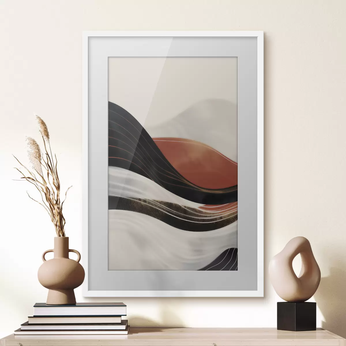 Poster Onde astratte in terracotta f49740