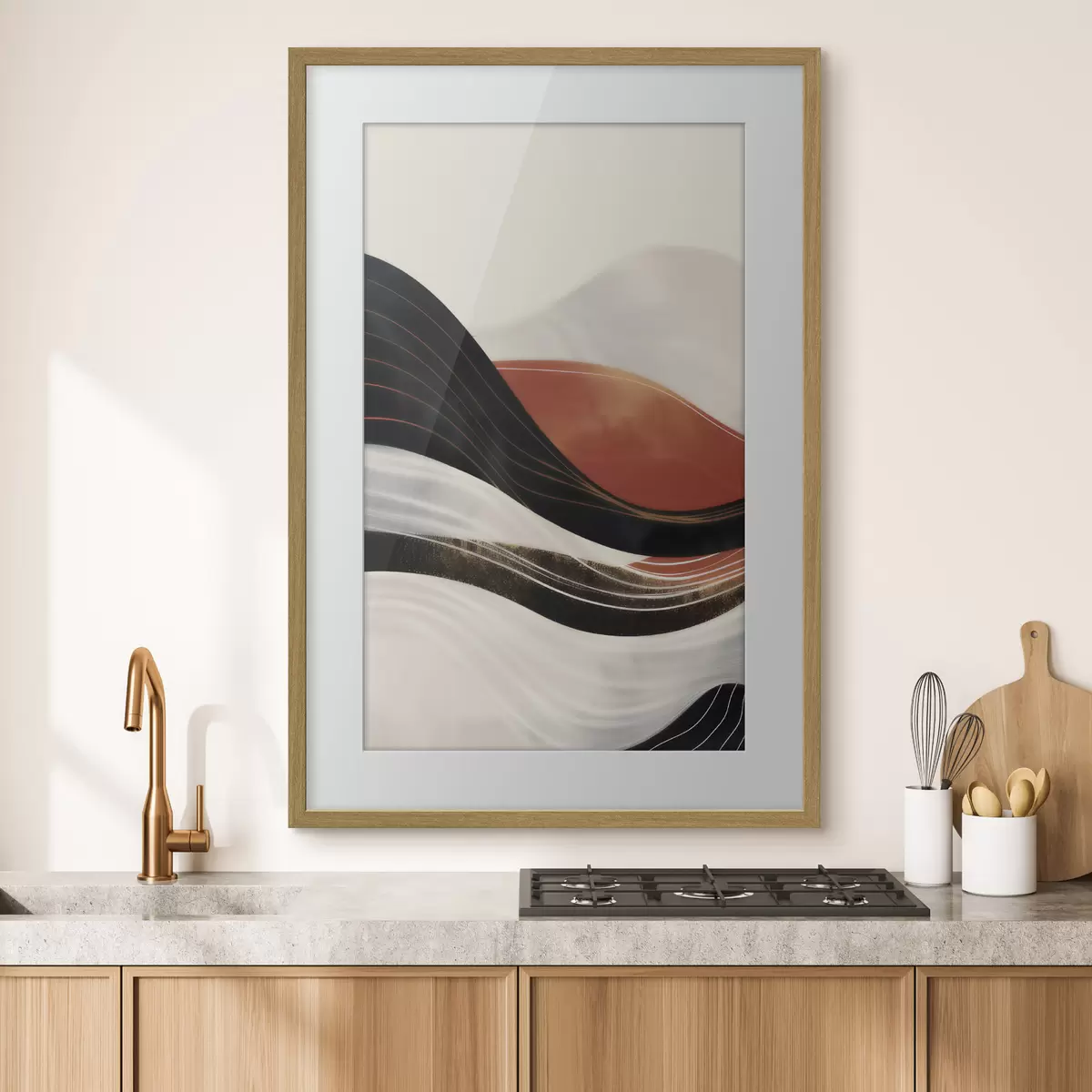 Poster Onde astratte in terracotta f49740