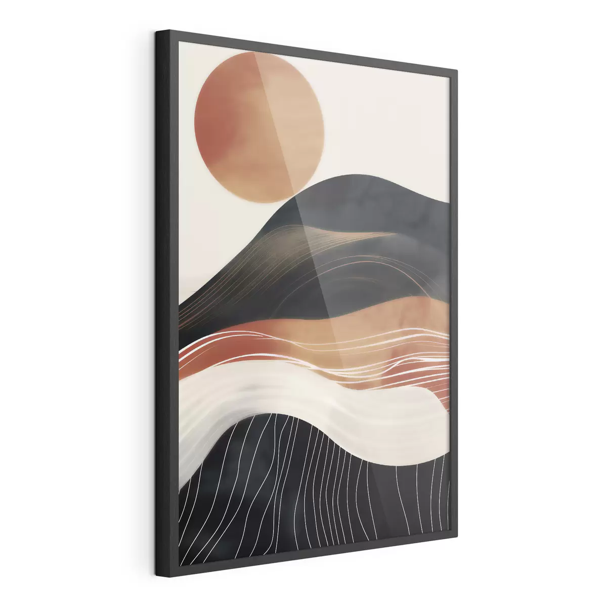 Poster Paesaggio astratto con il sole f49741
