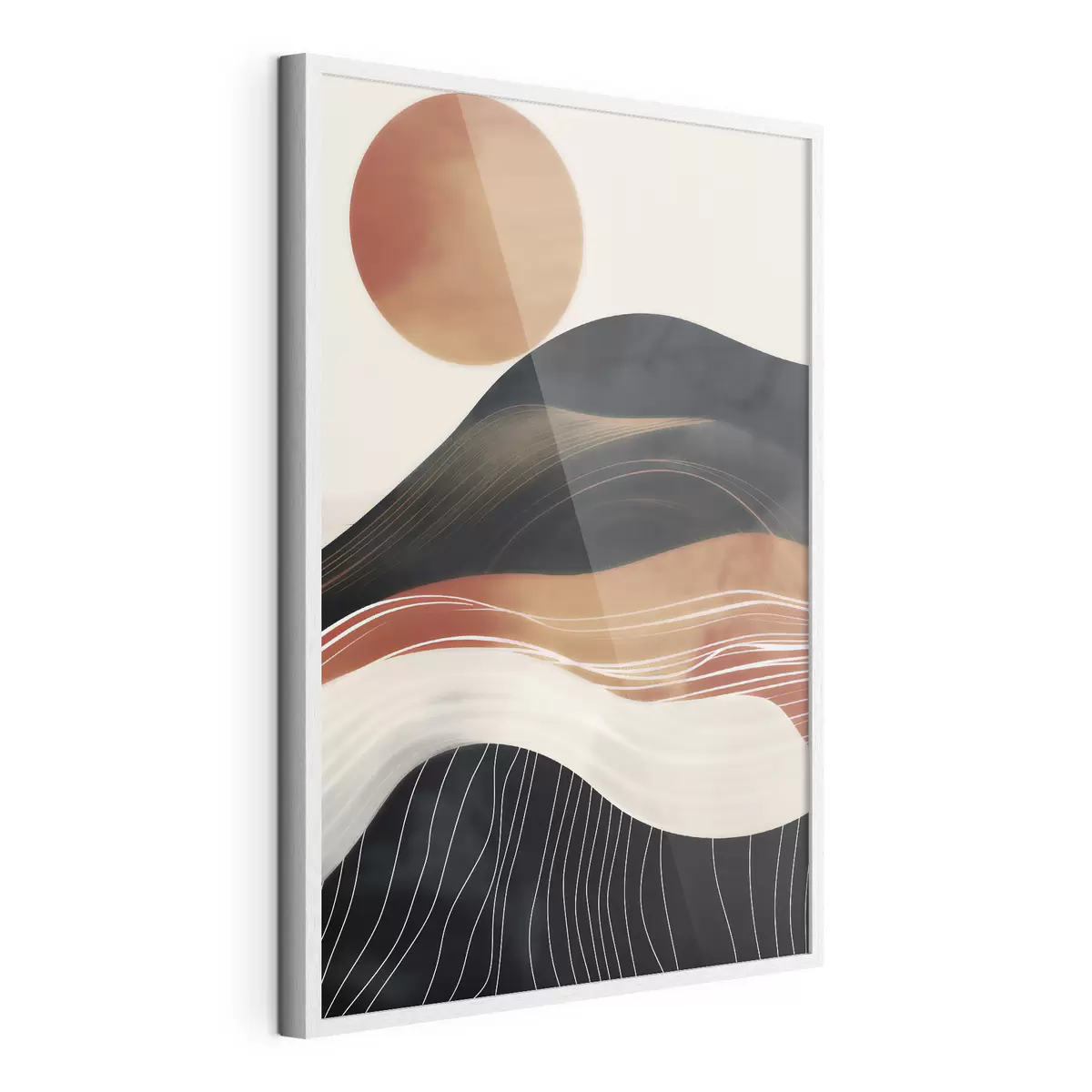 Poster Paesaggio astratto con il sole f49741