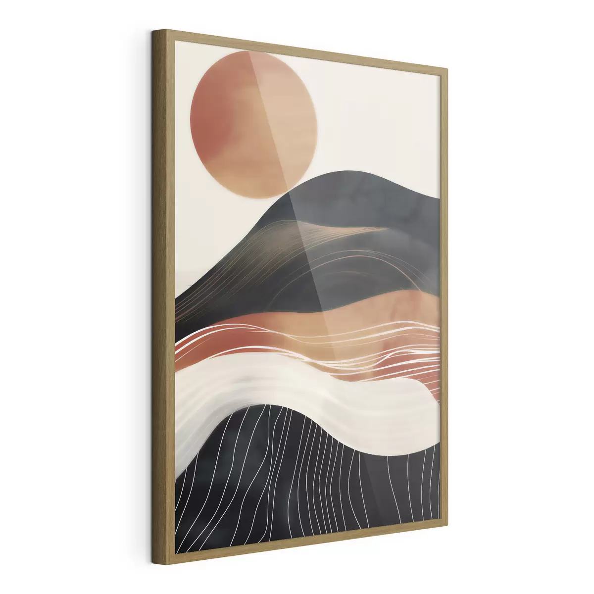 Poster Paesaggio astratto con il sole f49741