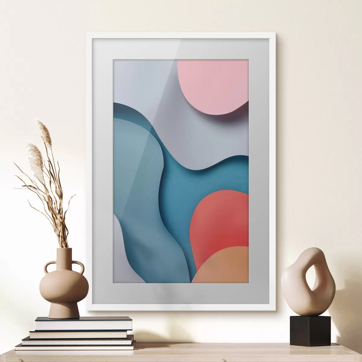 Poster Astrazione volumetrica nei toni del blu f49742