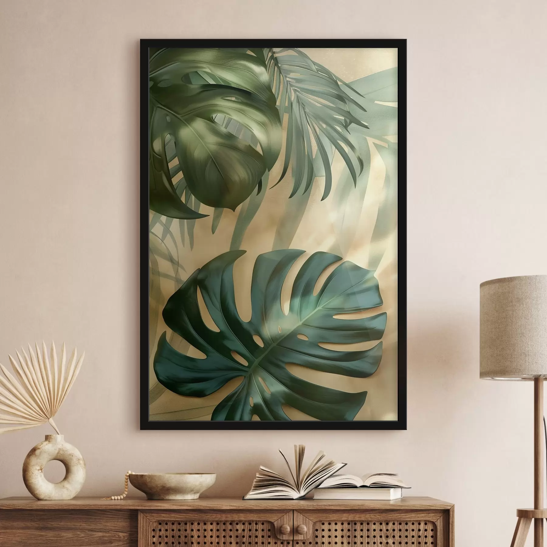 carta da parati Monstera e foglie tropicali nr. f49552