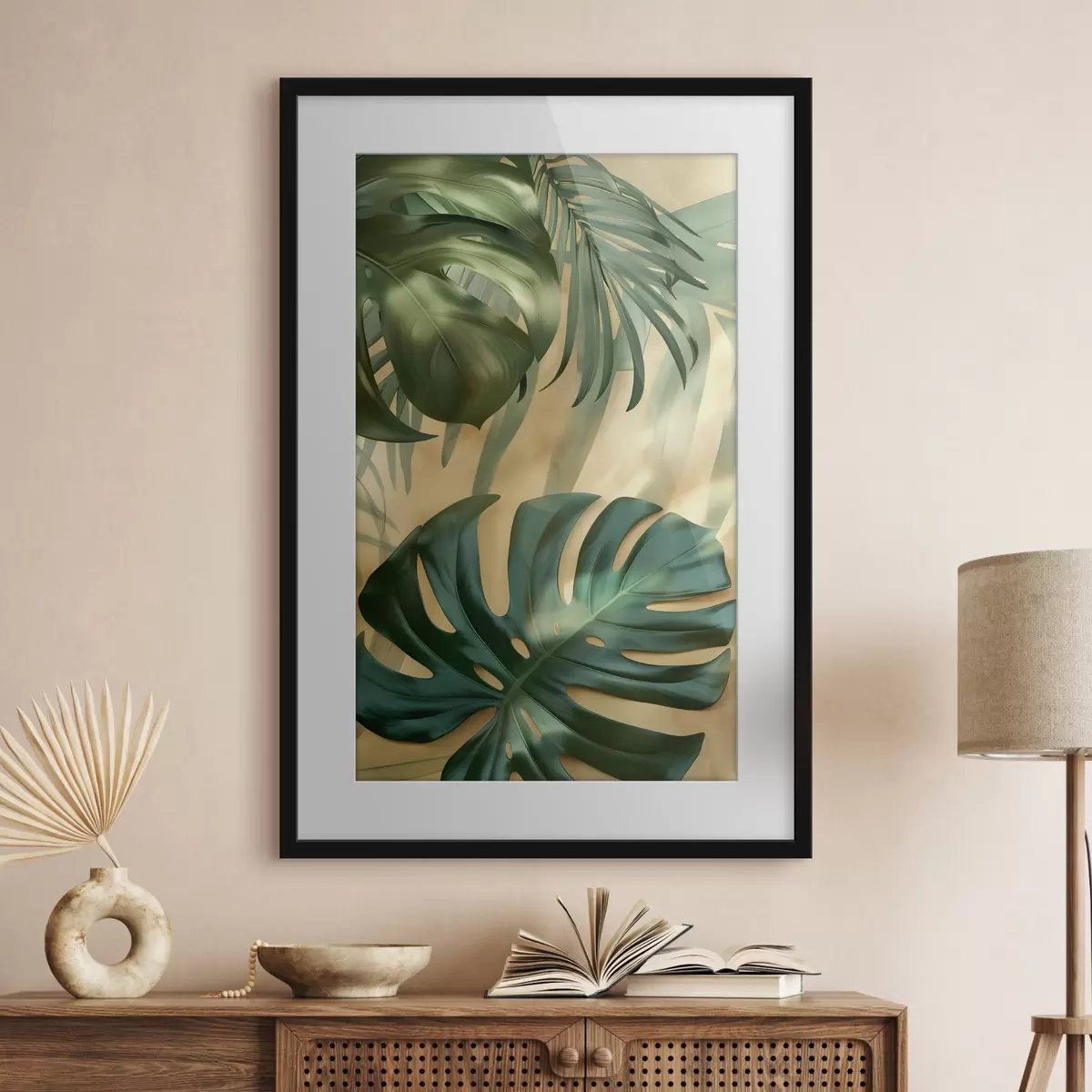 Poster Monstera e foglie tropicali f49552