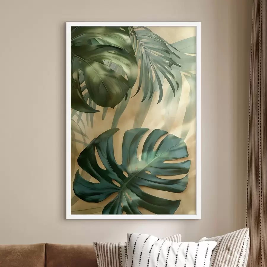 carta da parati Monstera e foglie tropicali nr. f49552