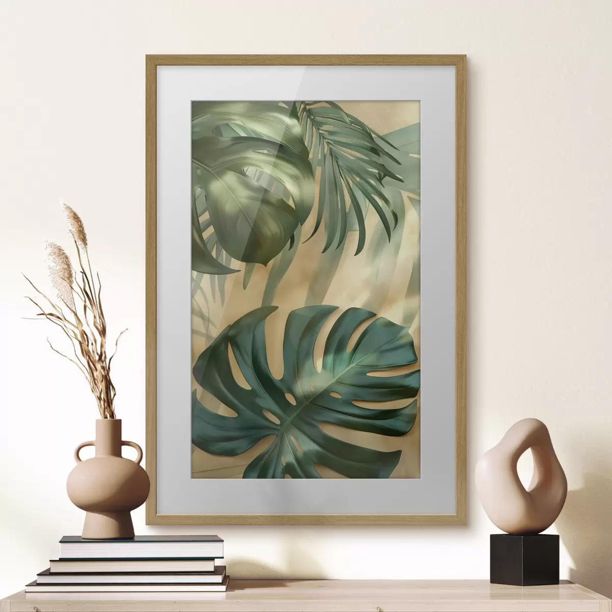 Poster Monstera e foglie tropicali f49552