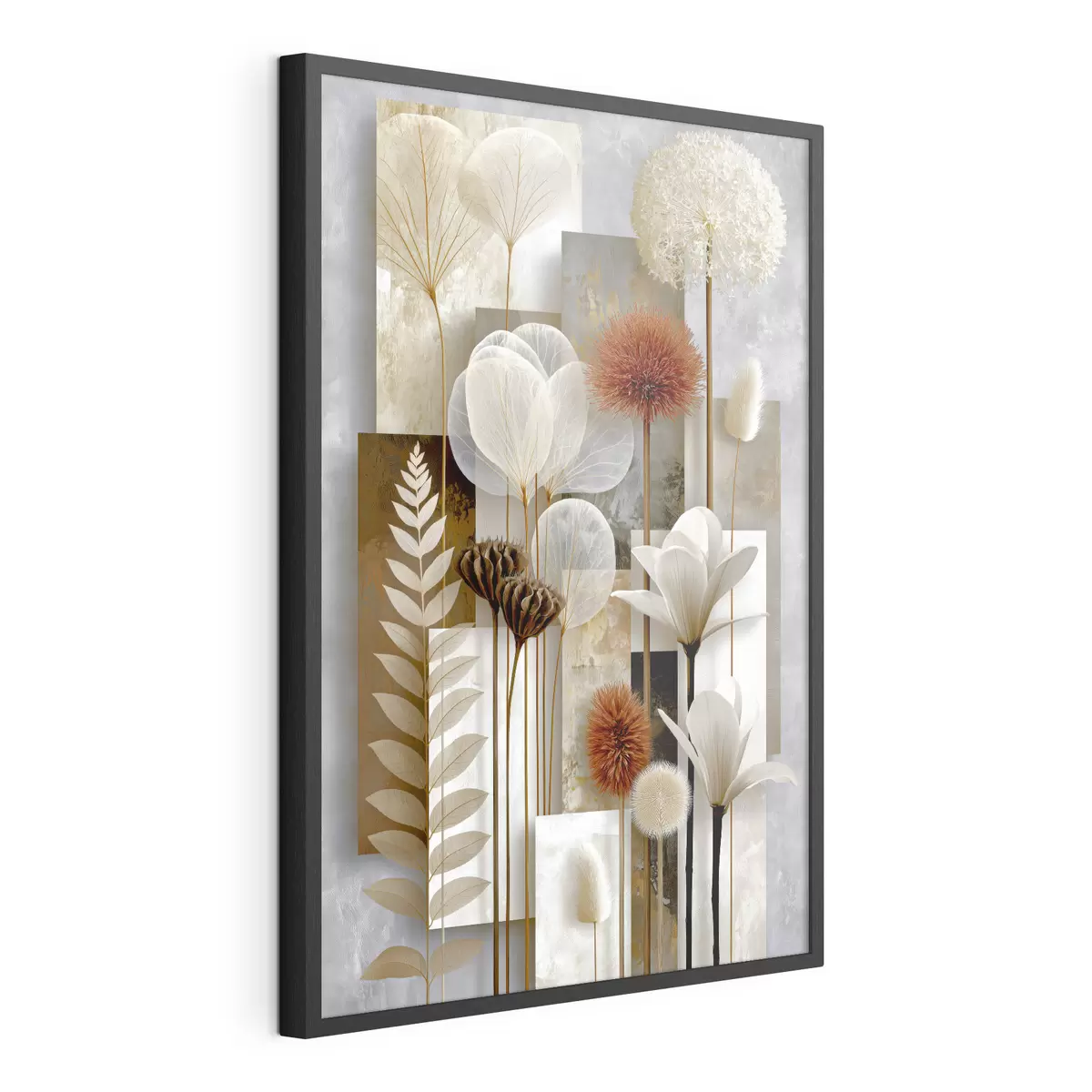 Poster Fiori tra le strisce f49705