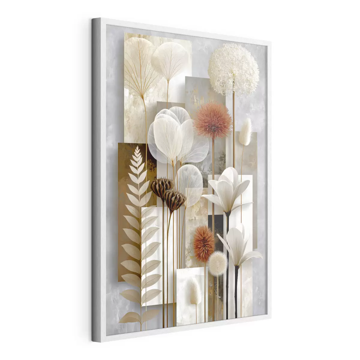 Poster Fiori tra le strisce f49705