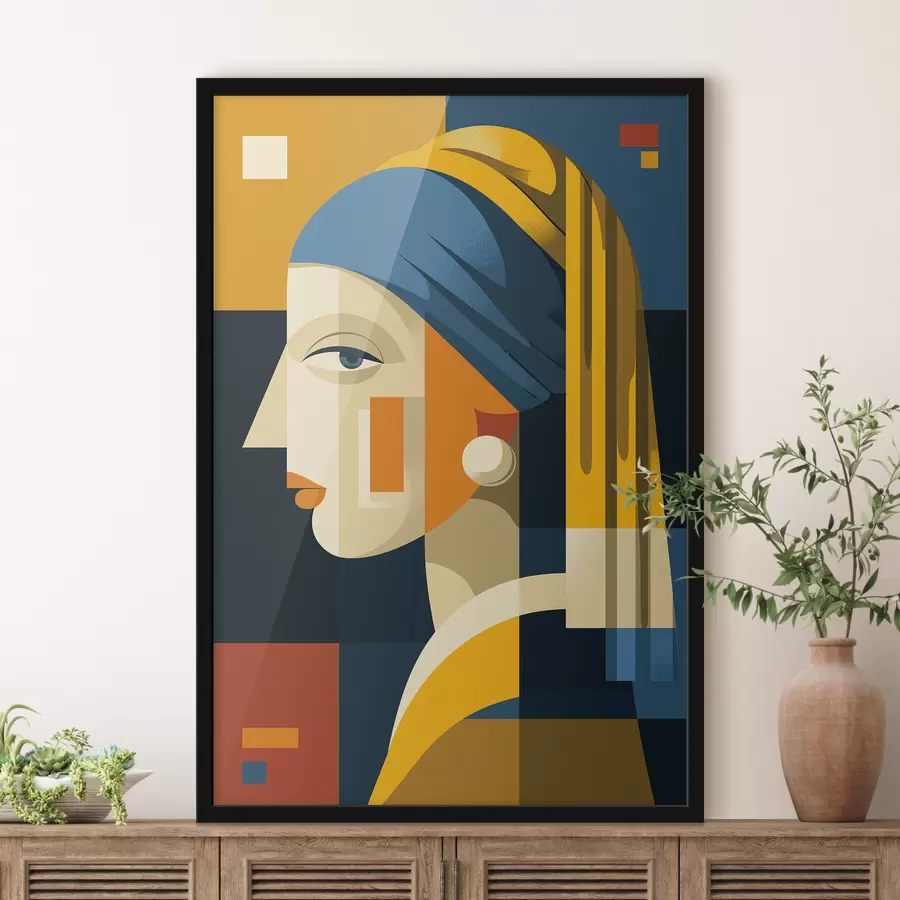 carta da parati Ritratto geometrico di una donna nr. f49825
