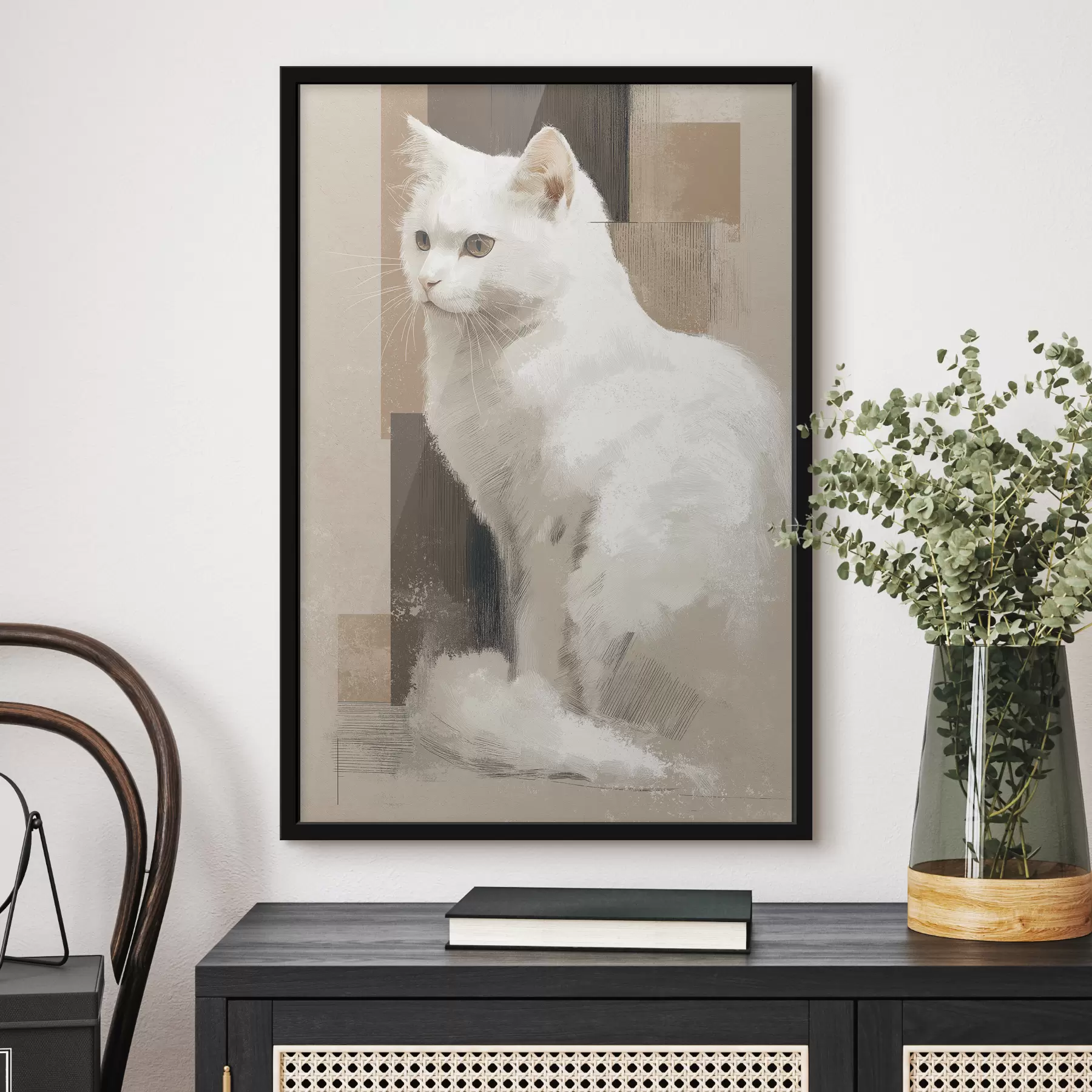 carta da parati Gatto bianco nr. f49837