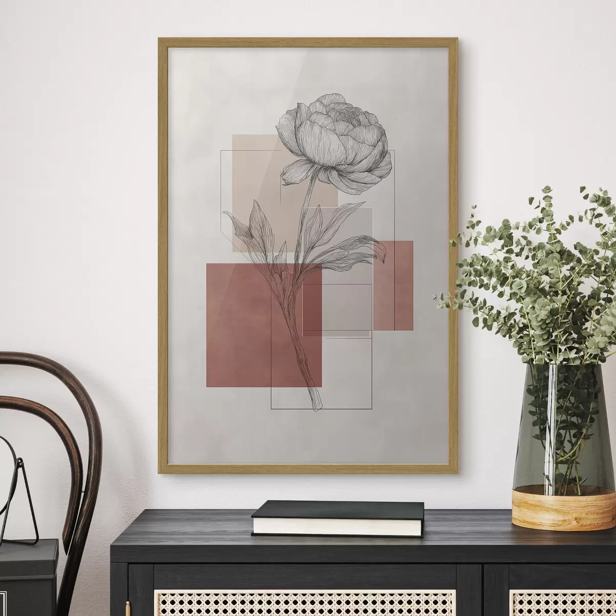 Poster Geometria della peonia f49841