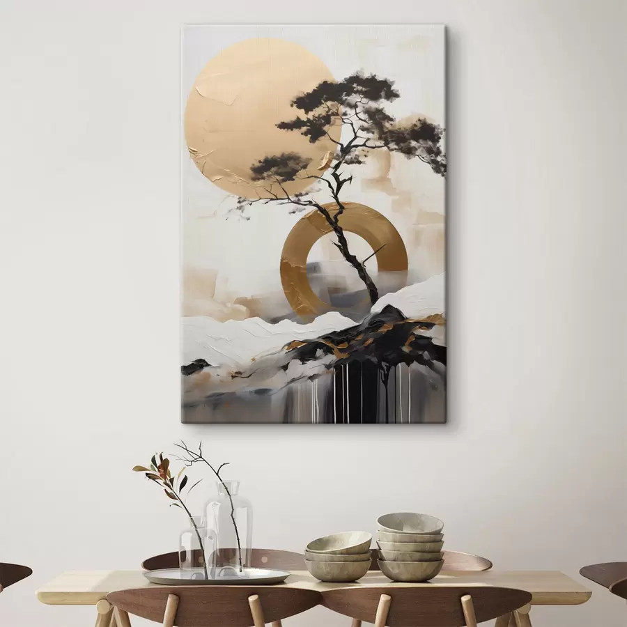 carta da parati Bonsai ornamentale, quadro di arte astratta nr. s49786