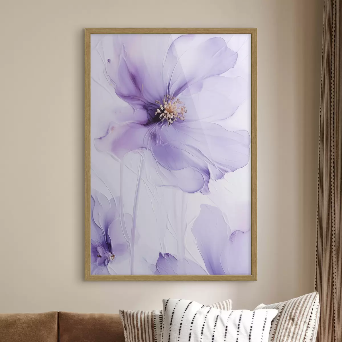 Poster Fiori delicati con dettagli intricati e uno sfondo bianco materico f49761