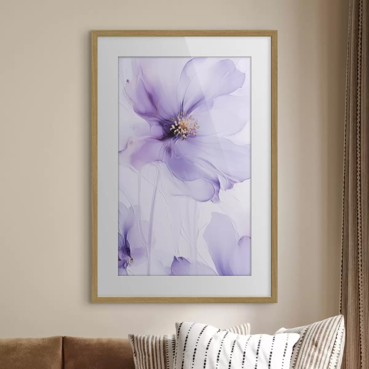 Poster Fiori delicati con dettagli intricati e uno sfondo bianco materico f49761