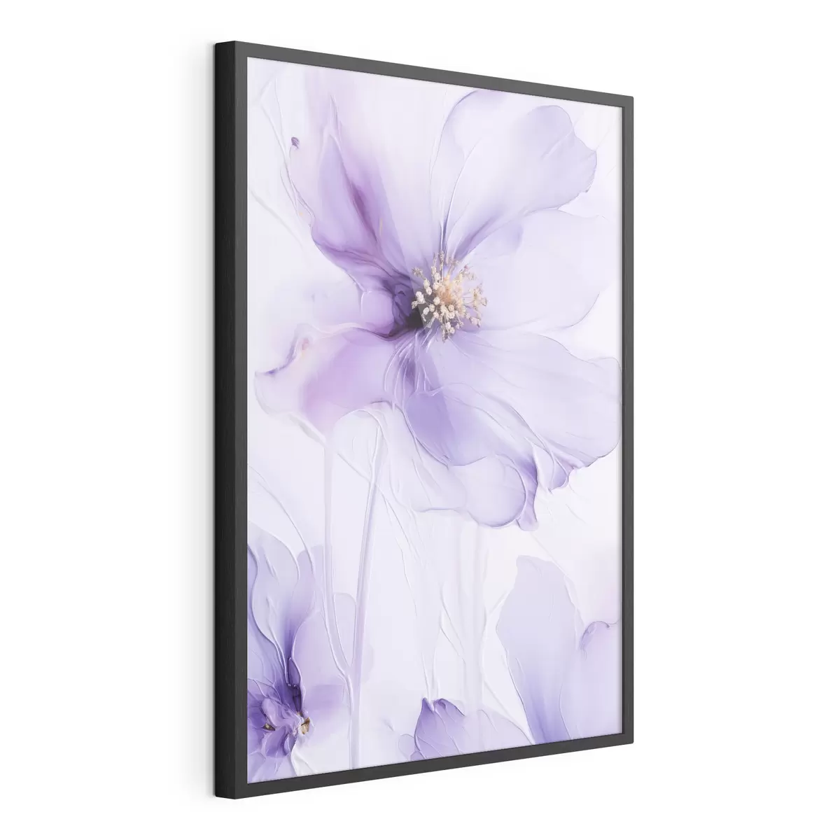 Poster Fiori delicati con dettagli intricati e uno sfondo bianco materico f49761