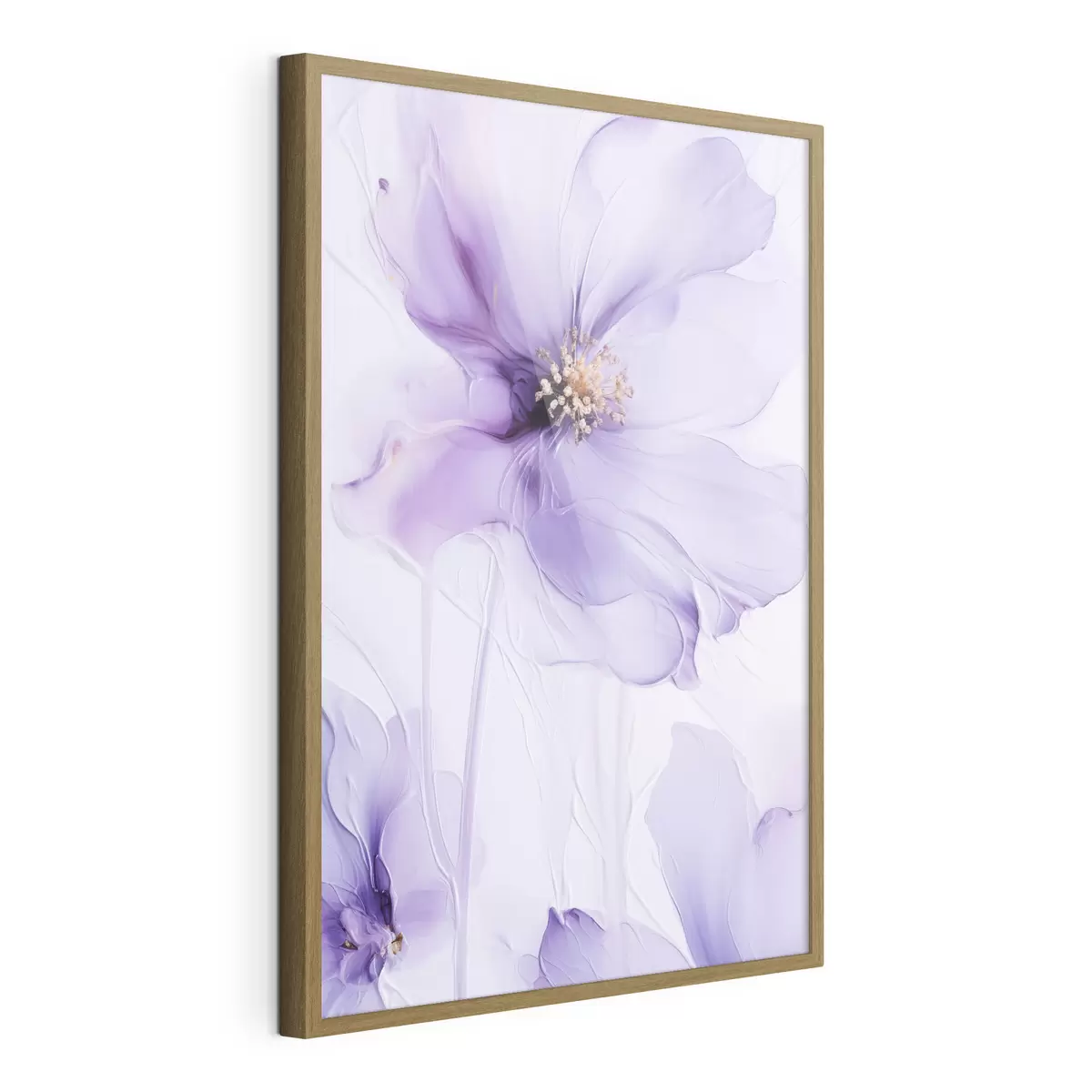 Poster Fiori delicati con dettagli intricati e uno sfondo bianco materico f49761