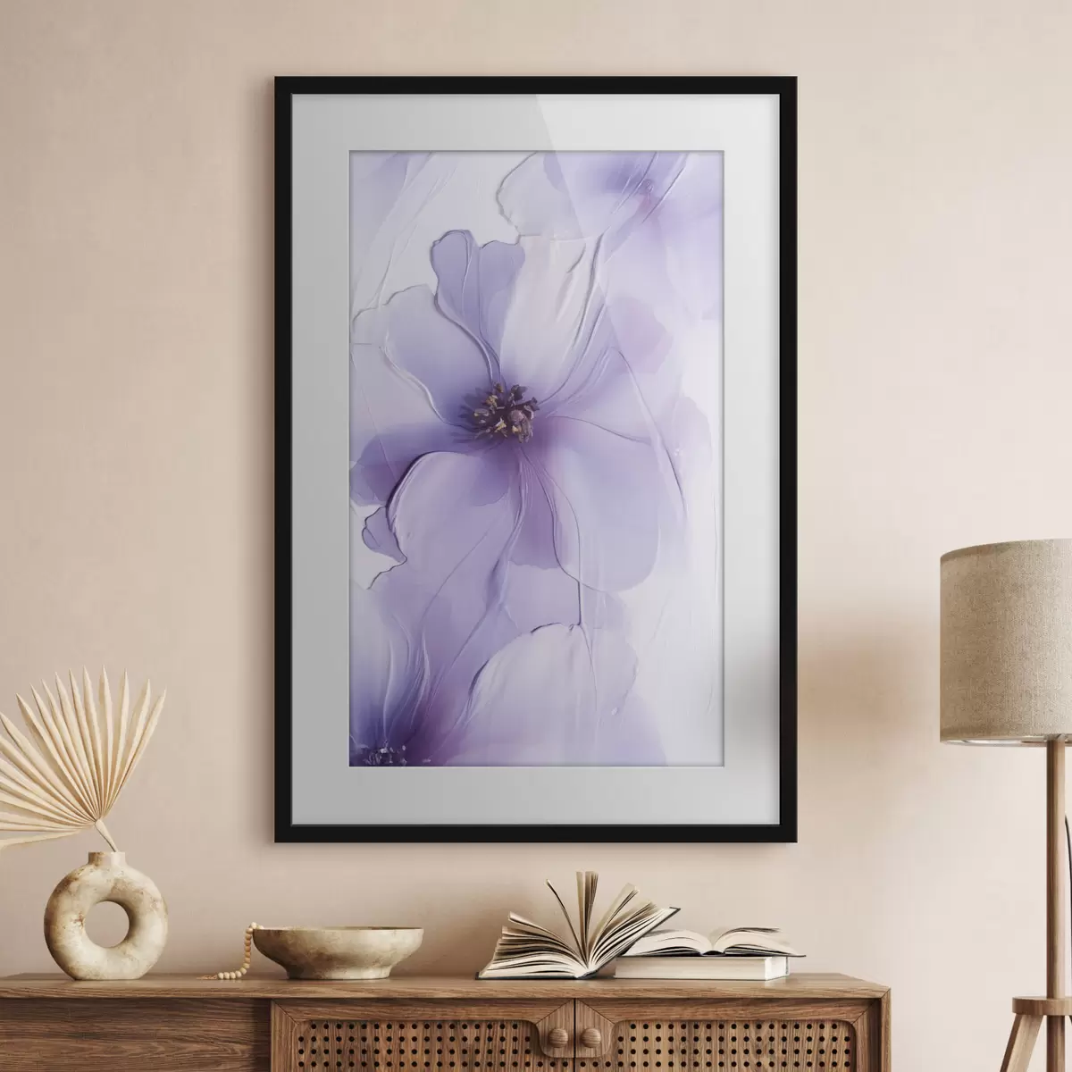 Poster Fiori delicati con dettagli intricati e uno sfondo bianco materico f49762