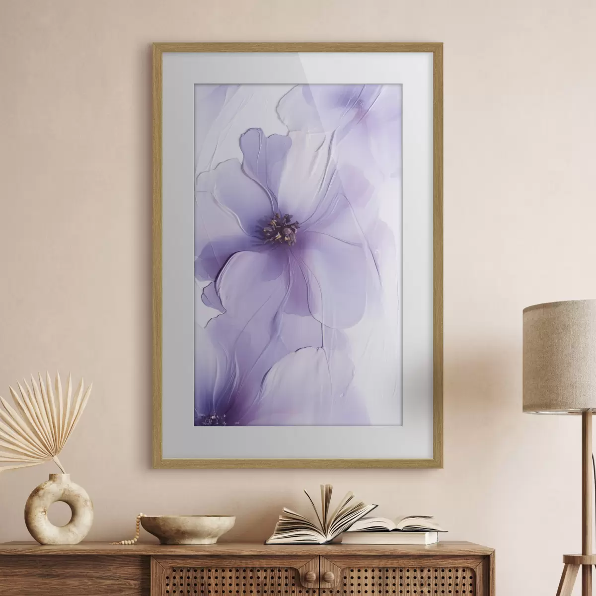 Poster Fiori delicati con dettagli intricati e uno sfondo bianco materico f49762