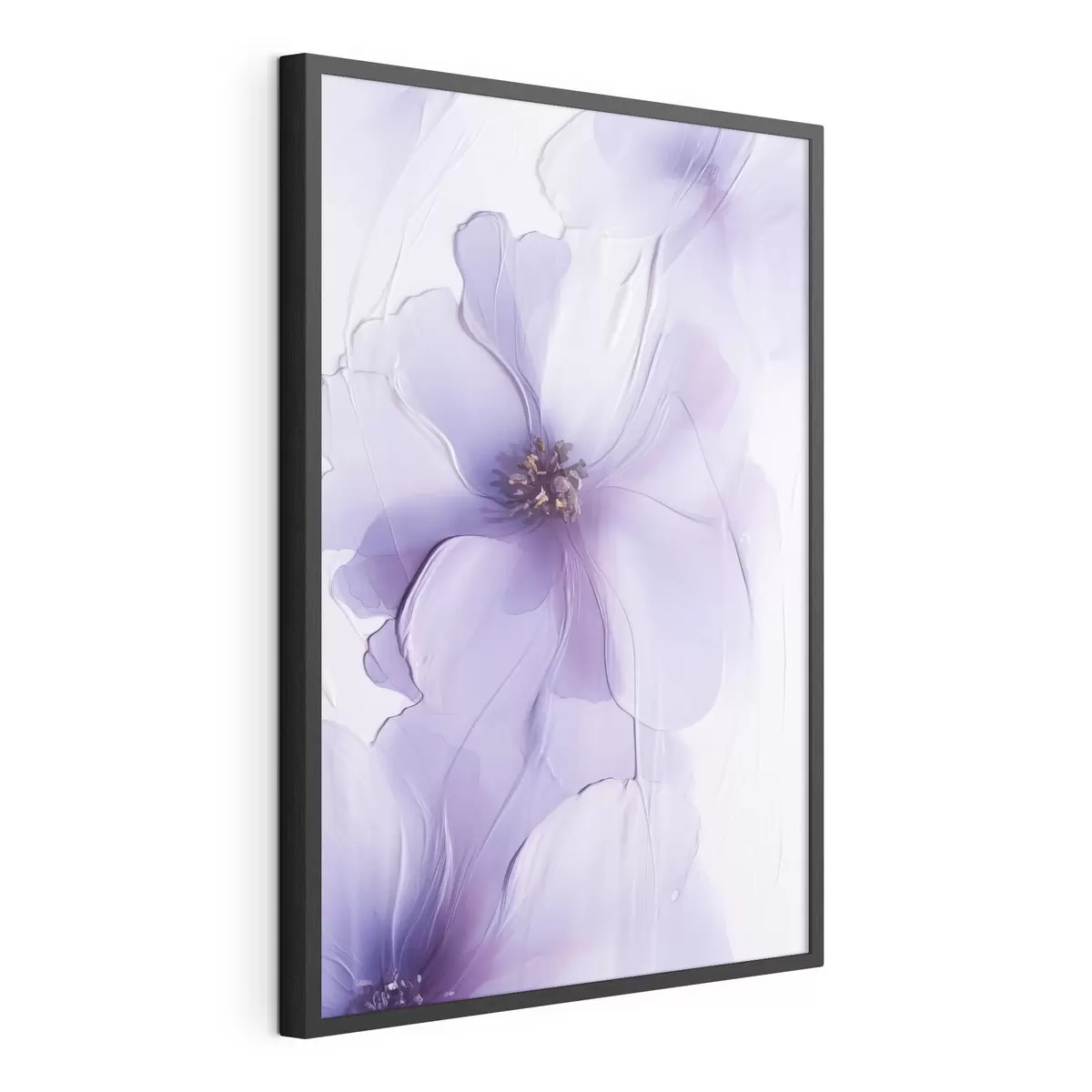 Poster Fiori delicati con dettagli intricati e uno sfondo bianco materico f49762