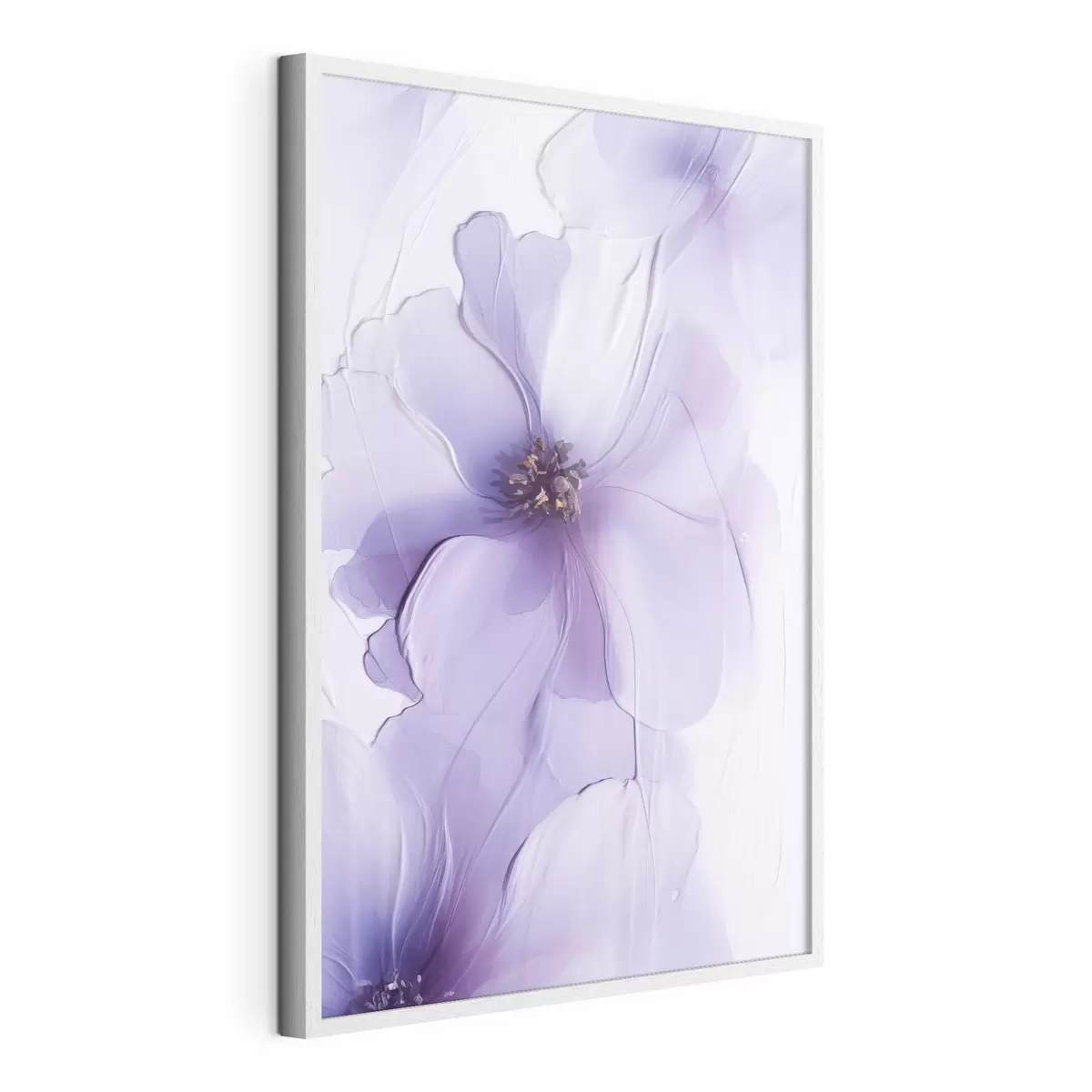 Poster Fiori delicati con dettagli intricati e uno sfondo bianco materico f49762