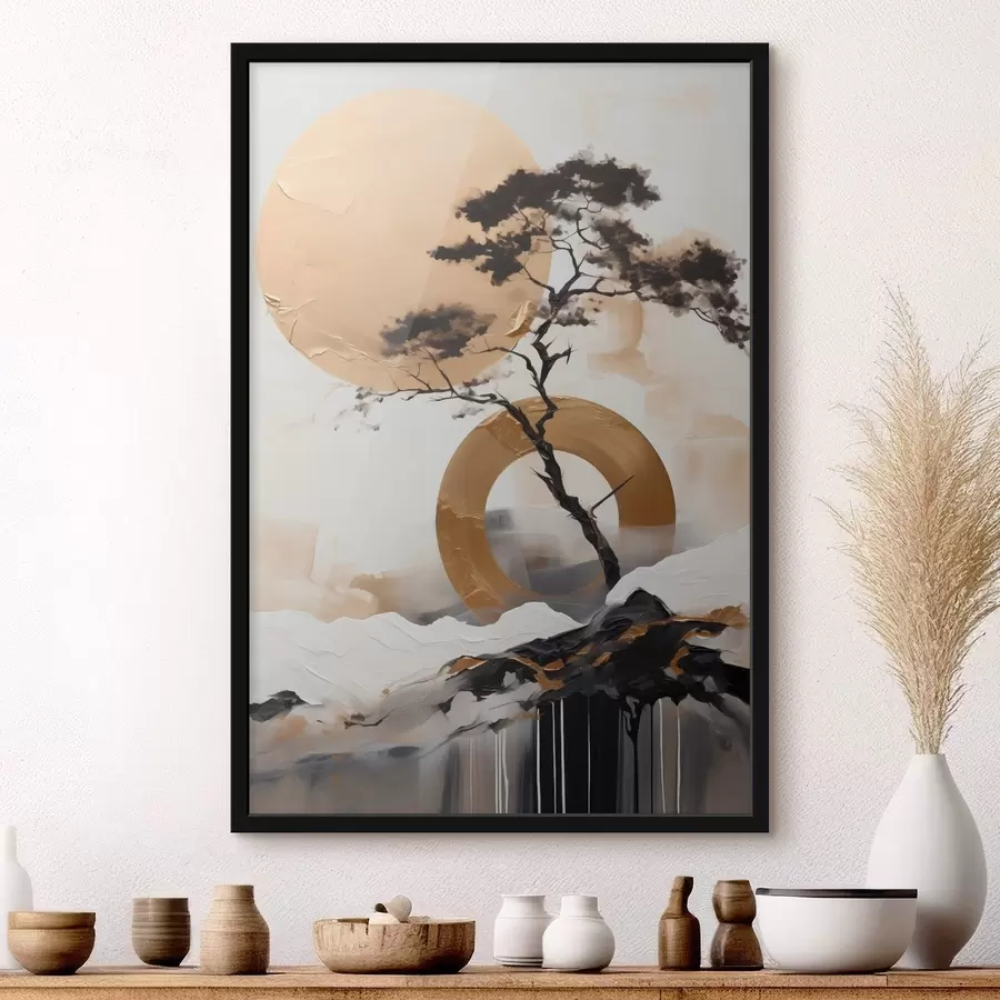 carta da parati Bonsai ornamentale, quadro di arte astratta nr. f49786