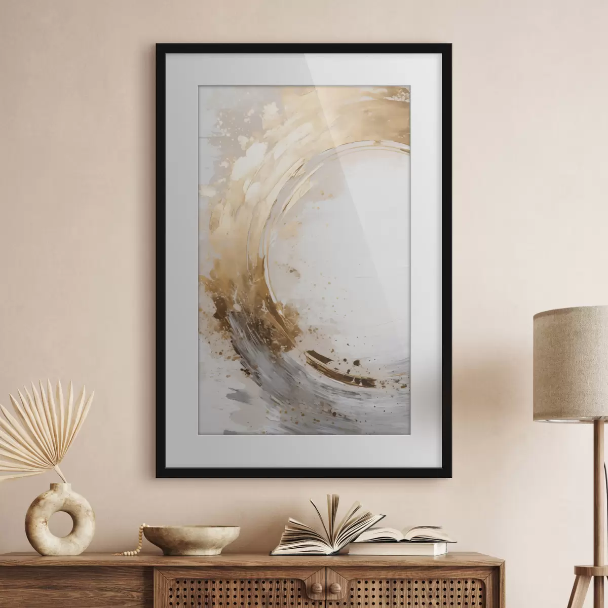 Poster Cerchio dorato in movimento f49789