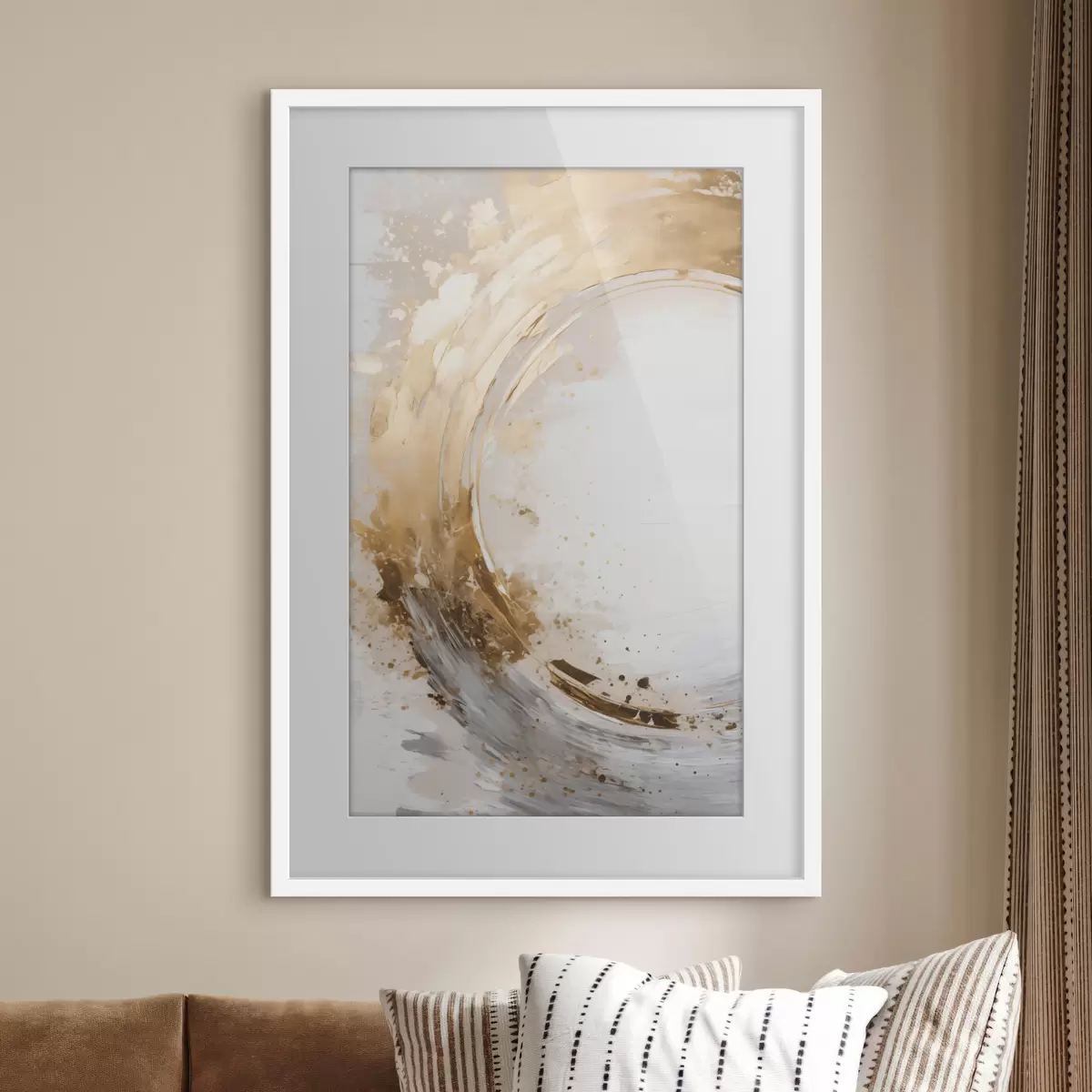 Poster Cerchio dorato in movimento f49789