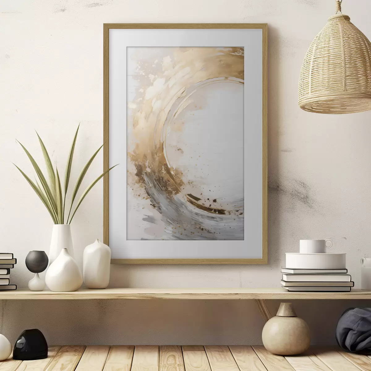 Poster Cerchio dorato in movimento f49789