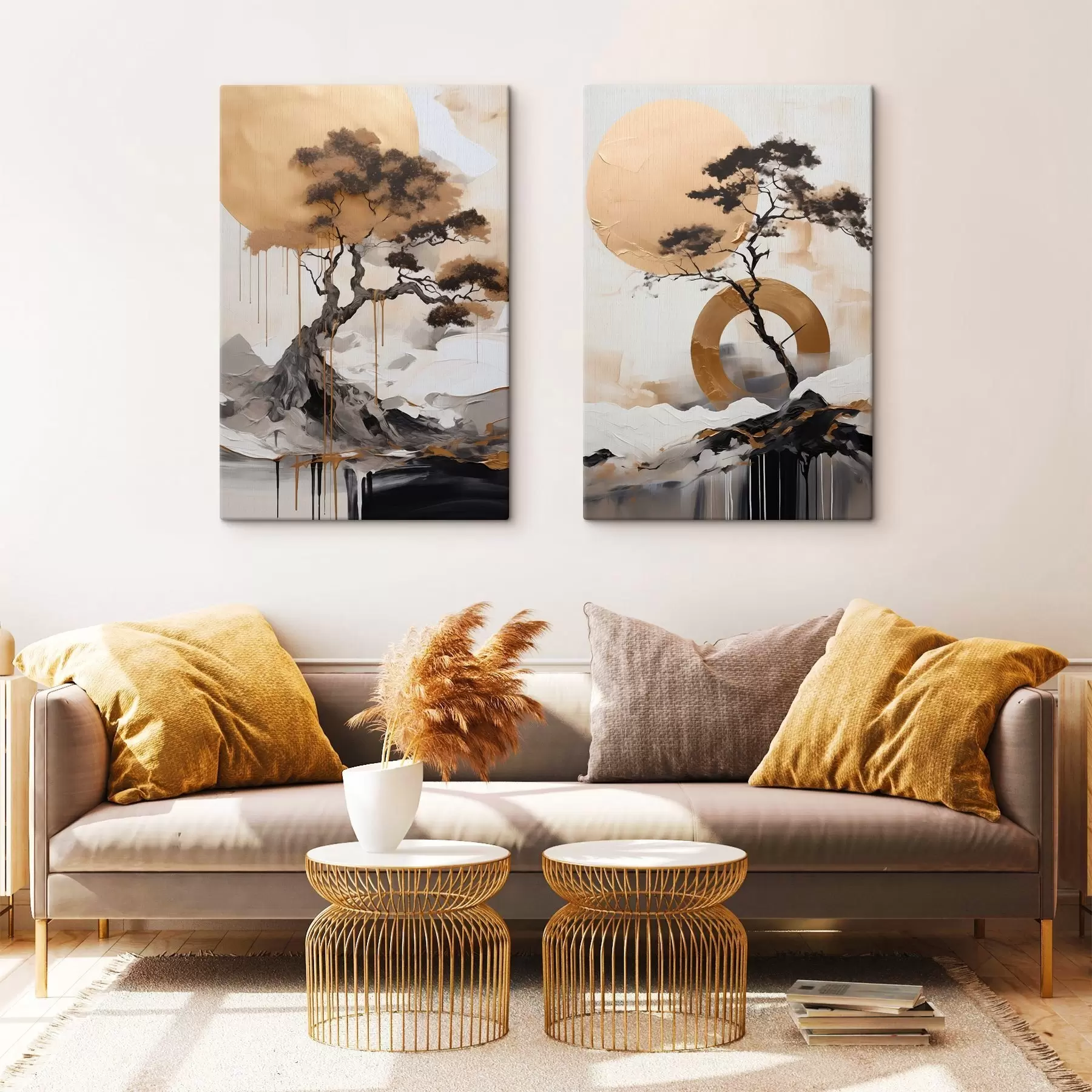 carta da parati Bonsai ornamentale, quadro di arte astratta nr. m30688