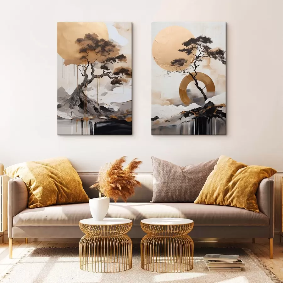 carta da parati Bonsai ornamentale, quadro di arte astratta nr. m30688