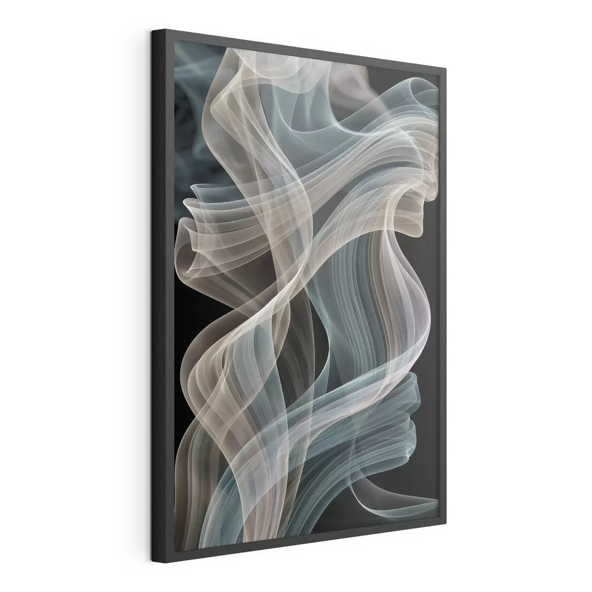 Poster Un fumo colorato si avvolge a spirale su uno sfondo scuro f49862