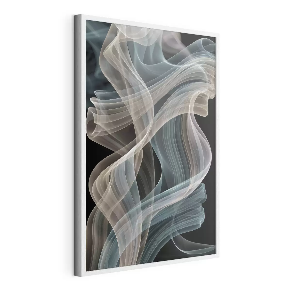 Poster Un fumo colorato si avvolge a spirale su uno sfondo scuro f49862
