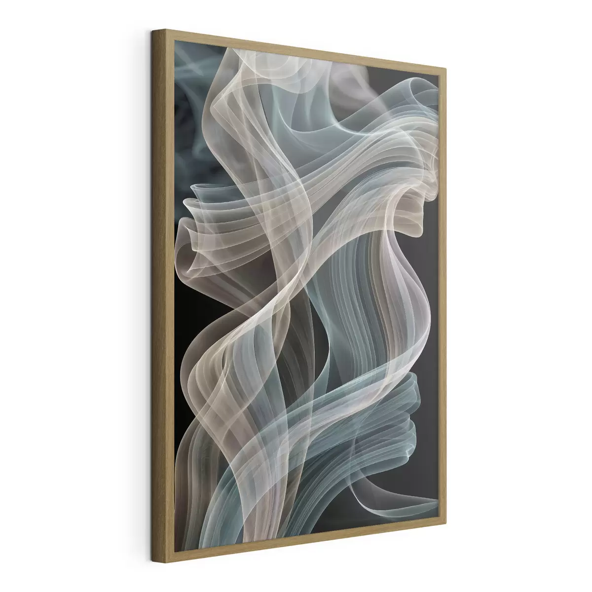 Poster Un fumo colorato si avvolge a spirale su uno sfondo scuro f49862