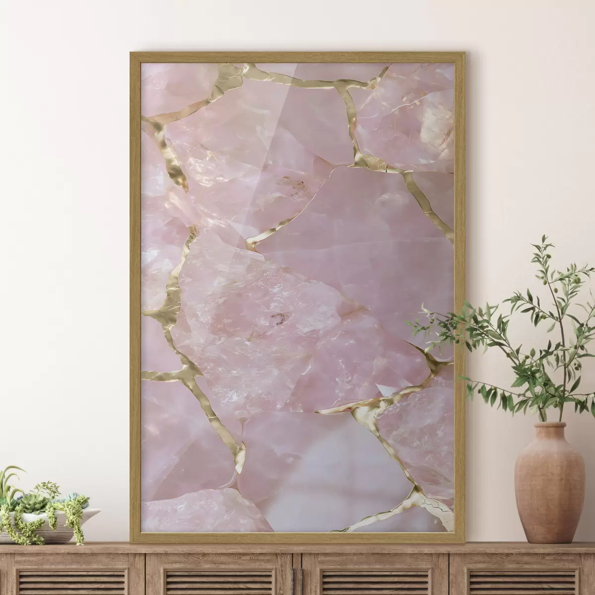 Poster La consistenza del quarzo rosa f49873