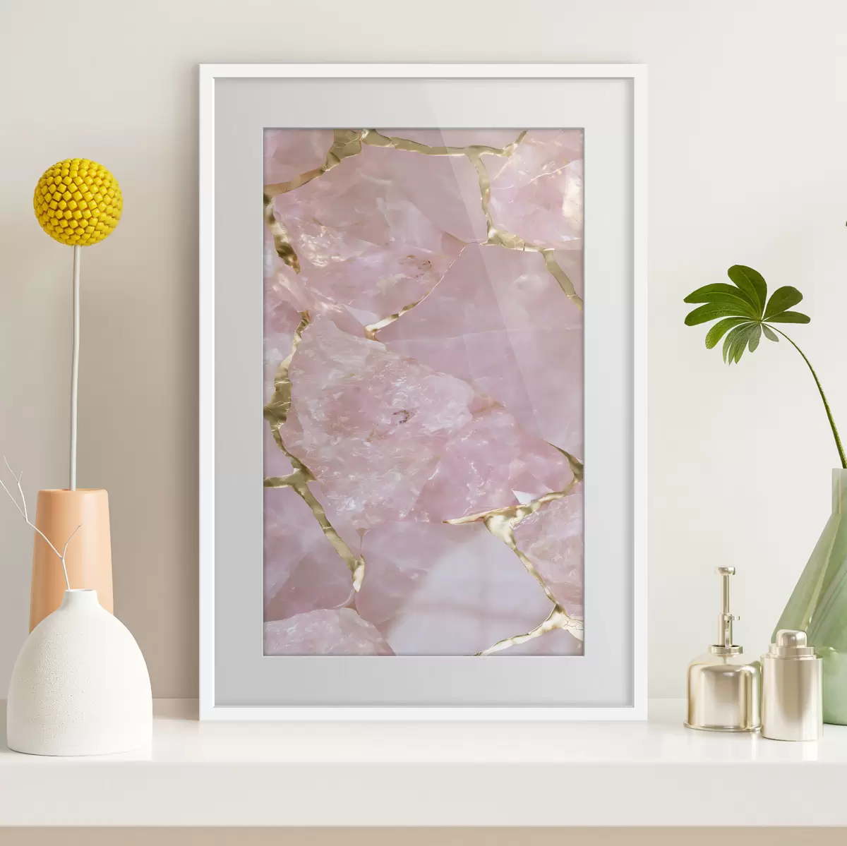 Poster La consistenza del quarzo rosa f49873