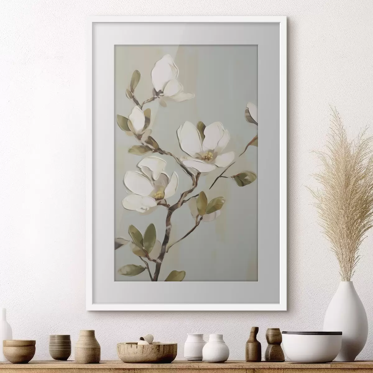 Poster Un ramo con fiori, imitazione di un dipinto f49901