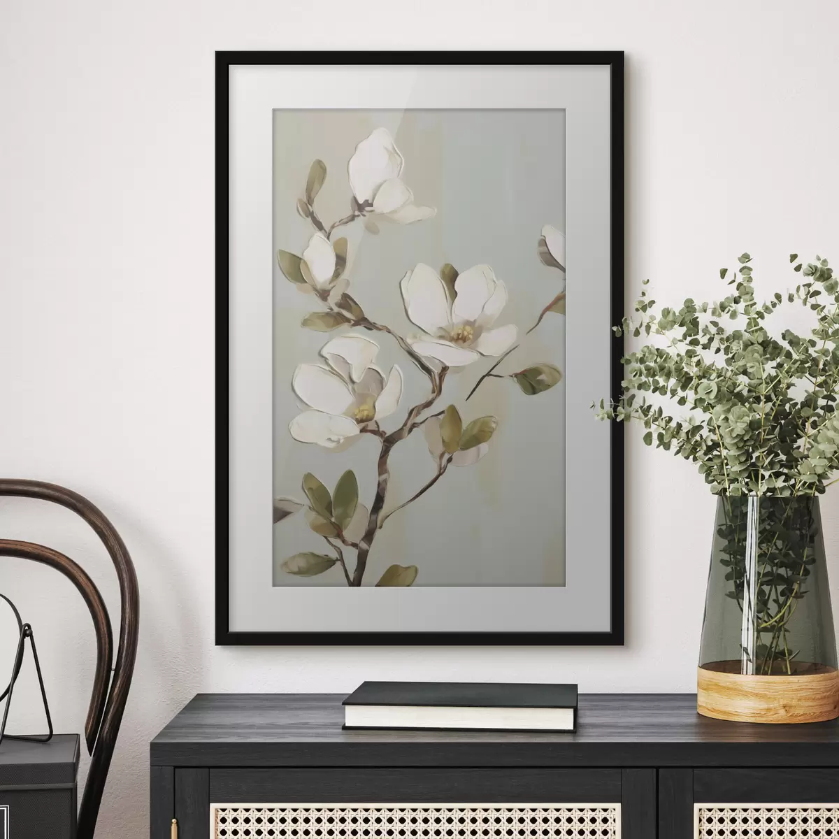 Poster Un ramo con fiori, imitazione di un dipinto f49901