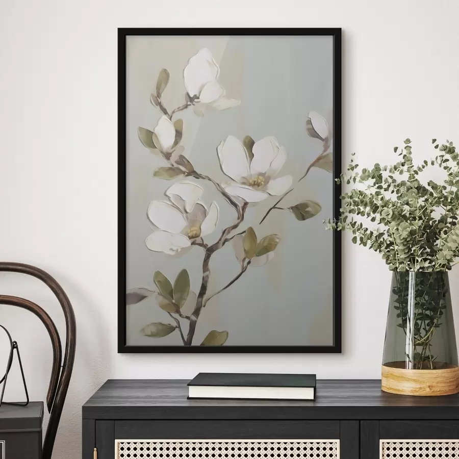carta da parati Un ramo con fiori, imitazione di un dipinto nr. f49901