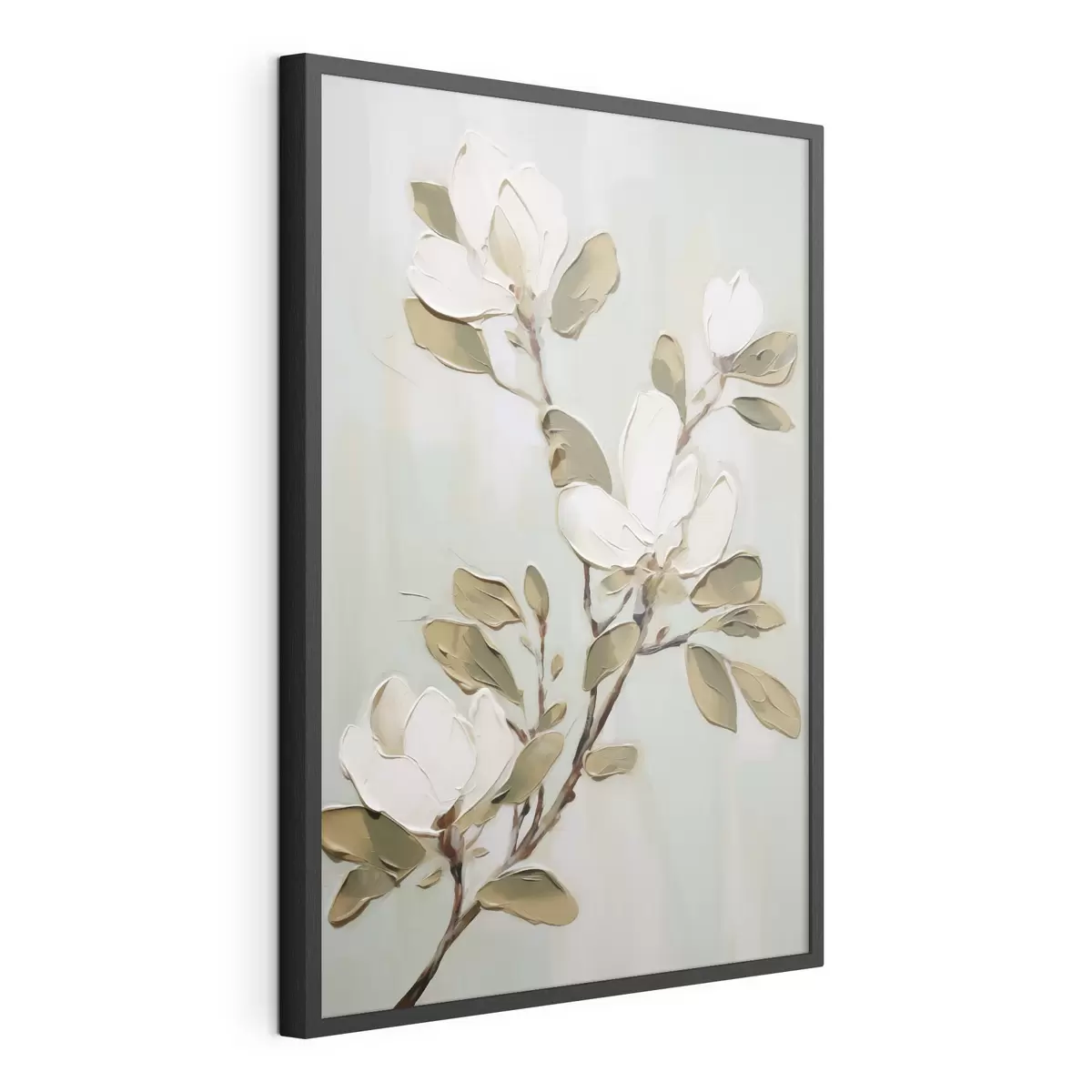 Poster Un ramo di fiori di magnolia, imitazione di un dipinto f49902